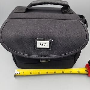Camera Bag ISO Multiple Pockets, Compartments, Small To Medium Size Black